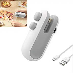 Mini Bag Sealer,Portable,Vacuum Sealer,2 in 1 Sealer and Cutter, Portable Resealer Machine for Plastic Bags Food Storage Snacks Freshness