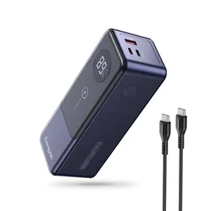 24000mAh Power Bank Portable Charger 65Wh PD Fast Charging 3-Port USB C Battery Pack with TFT Smart Display for MacBook/iPad/iPhone 17/16/Samsung S24 and More