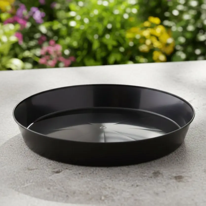 16,18 and 21 inch Plant Saucer Black 2 pack