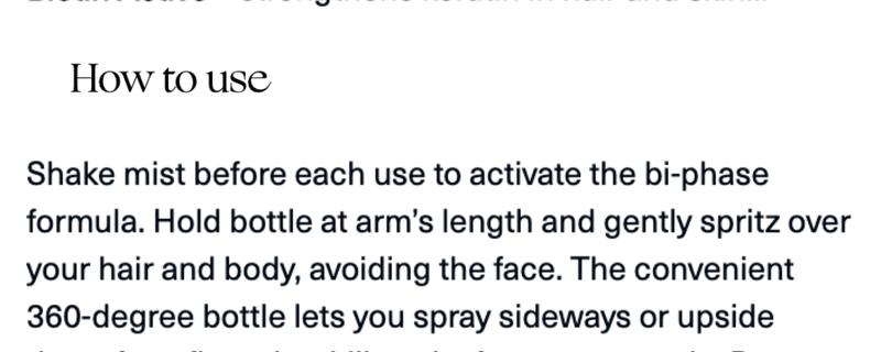 Find Comfort Body & Hair Fragrance Mist - Awaken Confidence