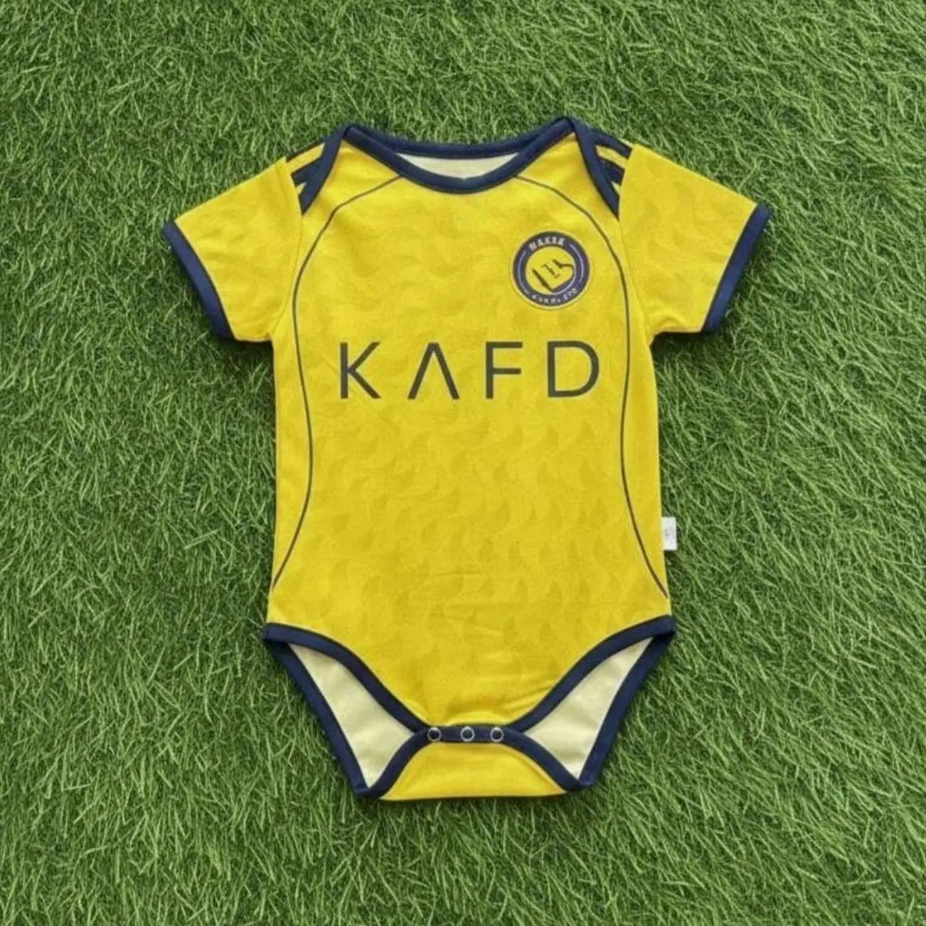 Personalized Al Nassr Baby Bodysuit, Custom Name Soccer Fan Gift NTU N11