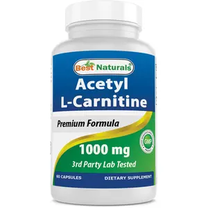 Acetyl L-Carnitine 1000 mg 60 Capsules Supplement Dietary Edible Fitness Healthcare Vitamin