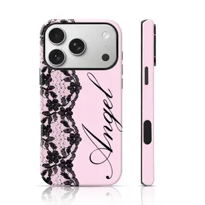 Coquette Angel Pattern Design Phone Case Drop Proof for iPhone 17 Pro Max/16 Pro Max /15Pro Max 15/14/13/12 & Samsung S26 /S25Ultra Tiktok Hot Selling