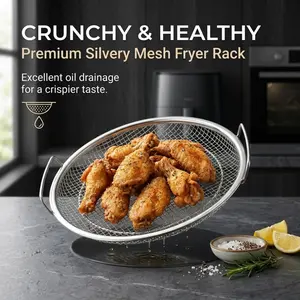 18/22cm Stainless Steel Air Fryer Tray | Drip Tray for Even Cooking, Healthy and Crispy Results, Suitable for Home Kitchen Air Fryers