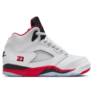 Jordan 5 Retro Fire Red Black Tongue (2025) (PS) (kids) by StockX