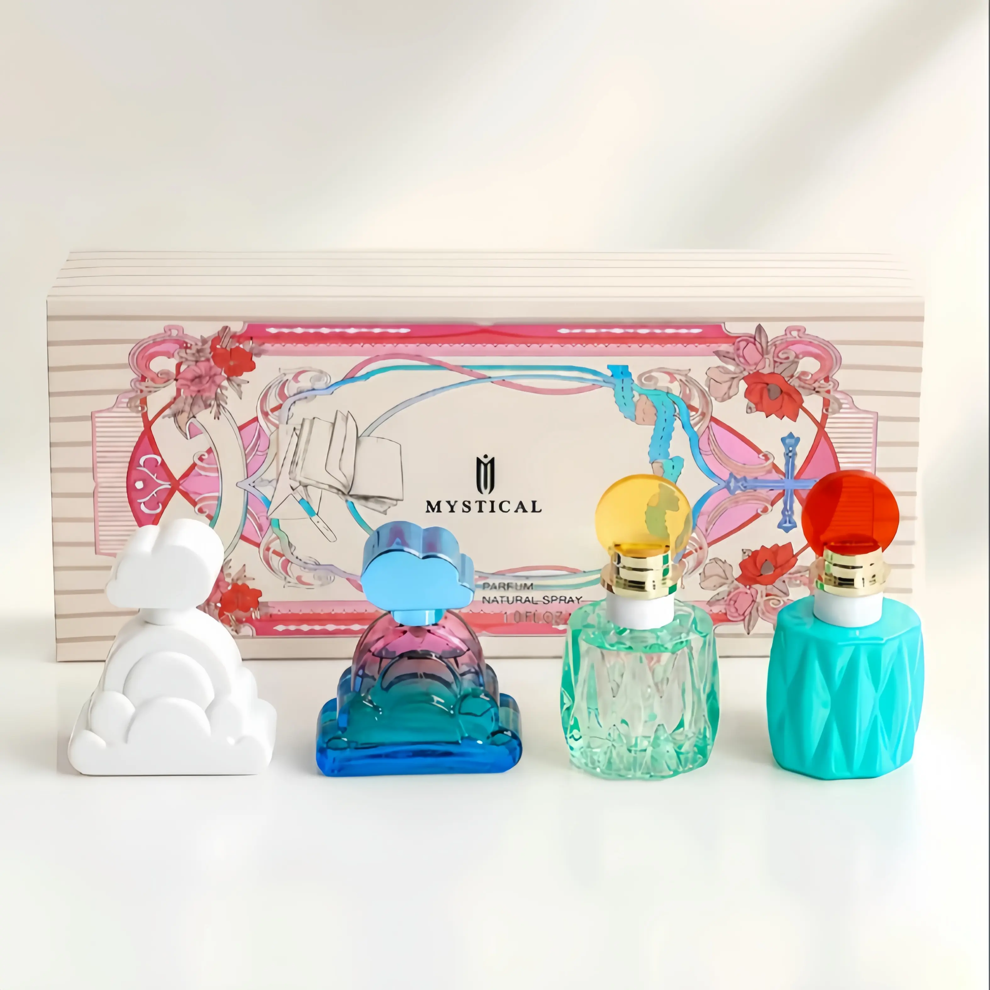 【Women's Floral-Fruity Perfume Set】30ML x 4 【Scent Profile】 A fresh, captivating floral and fruity mist for a long-lasting Eau de Toilette experience. 【Perfect Gift】 The ultimate winter and Christmas gift set for her.