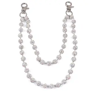 Ceramic Beads Wallet Chain - 10mm Shiny Bohemian Purse Jean Pants Chains for Men Women Fashion Accessories Glamour