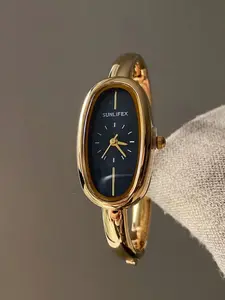 Women's Long Oval Bracelet Watch, Elegant Small Luxurious Fashion, High-End Accessory Perfect Gift, Quartz Movement, Dial, Fashionable Analog Watch