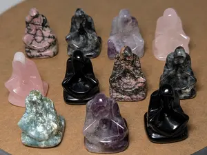 Mini Crystal Grim Reaper Figurine: Halloween Decor