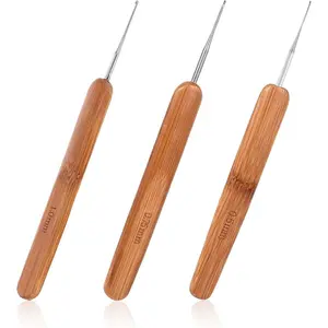 3Pcs Dreadlock Crochet Hook for Hair, 0.5/0.75/1.0 mm Single Needle Multifunctional Locking Tool for Weaving Crochet Excellent for Maintaining Real Dread Loc, Braid Craf