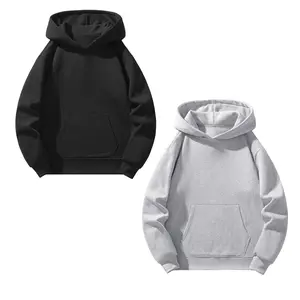 Men's Plain Drop Shoulder Essentials Hoodie, Regular Fit Casual Long Sleeve Hooded Sweatshirt for Fall & Winter, Men's Clothes for Daily Wear