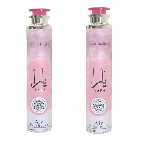 Lattafa | 2pc Yara Air Freshener | Unisex Fragrance | 300 ML | Eau De Parfum | Floral-Fruity-Orchid, and Tangerine