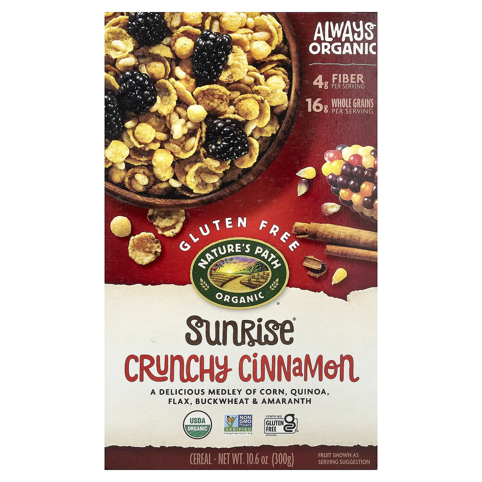 Nature's Path Organic Sunrise® Cereal, Crunchy Cinnamon, 10.6 oz (300 g)