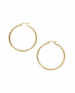 Sami Jewels 40mm Textured Hoops, Fashionable Hoop Earrings, Lightweight Hoops, Earrings for Women, Gold Plated Hoop Earrings, Large Hoop Earring, Minimalist Hoops, Everyday Earrings