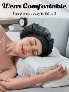 Unisex Sleep Bonnet, Elastic Hair Bonnet, Soft and Comfortable Sleep Hat for Daily Use, Beauty and Hair Care, Holiday Gift, Casual Style Accessory for All Seasons