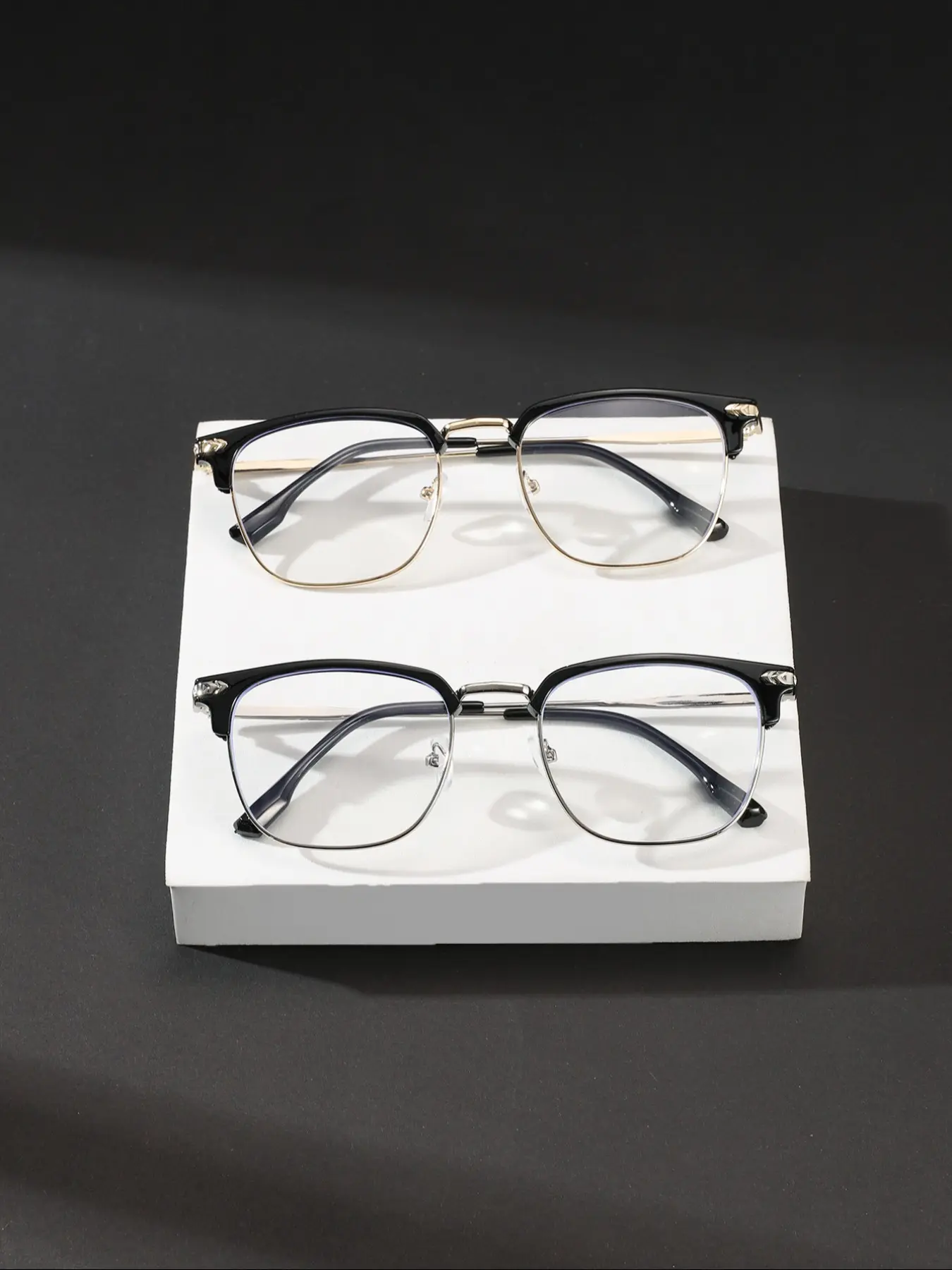 Men's Classic Square Frame Glasses, Versatile Eyewear, Lightweight Copper Frames for Daily Wear and Work Commute, Anti Blue Glasses, Casual Eyeglasses, Stylish Square Frames, Fashionable Frames Glasses