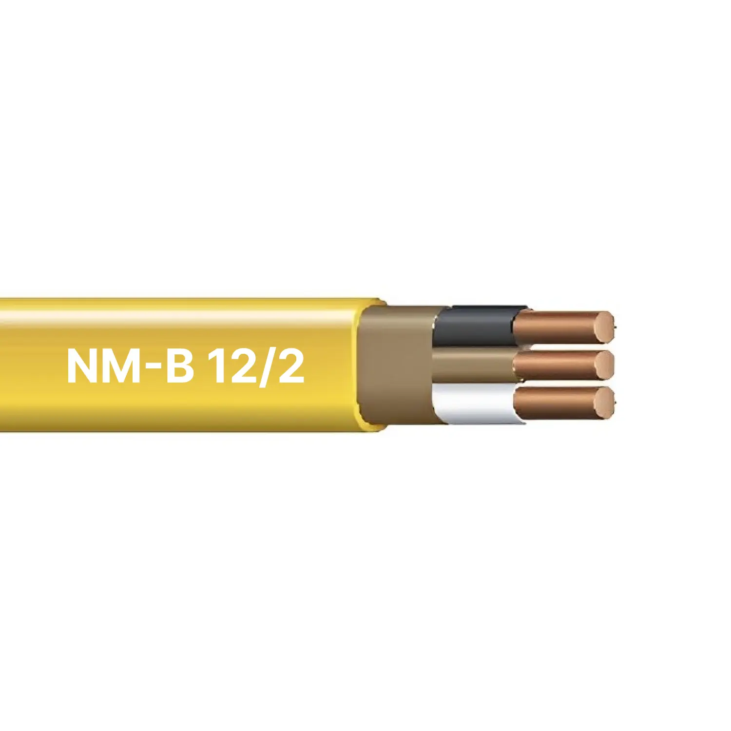 250ft Roll 12/2 Copper NM-B Gauge Indoor Electrical Yellow Copper Romex Wire Ground Cable 250ft Roll 12/2 Copper NM-B Gauge Indoor Electrical Yellow Copper Romex Wire Ground Cable