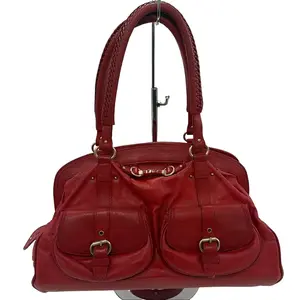 Pre-owned Dior leather Shoulder Bags Christian Red Bowler Bag CN26051011