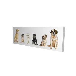 Begin Home Decor 2080-1648-AN503 16 x 48 in. Mans Best Friend Bedroom Canvas - Illustrative Pet Decor