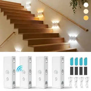 USB Rechargeable Motion Sensor Wall Light, Six-Head LED Wall Lamp, Magnetic Installation, Three Color Lights, Home Living Room Bedroom Stairs