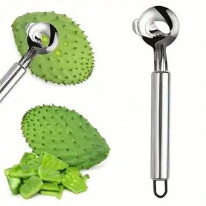 3pcs Cactus Peeler Set – Stainless Steel Fruit & Vegetable Peeler Melon Baller