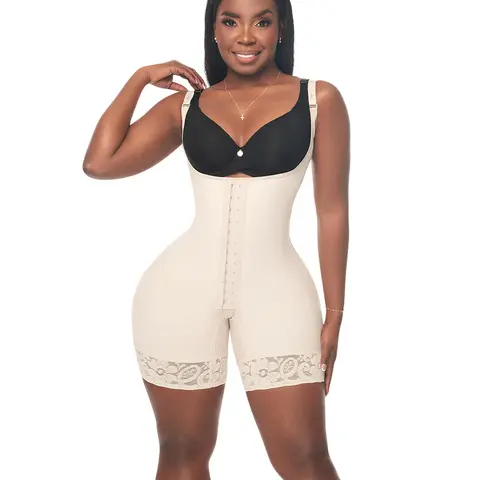 Medium Compression Faja with Snaps Black (C-002)