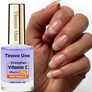 Tinovo Uno Vitamin C & Jojoba Oil Nail Strengthener Manicure - Hydrating & Moisturizing Nail Care, Enhances Nail Toughness, Non-Greasy, Alcohol-Free, with Vitamin E for Dry Nails, Nail Care Essentials, Sleek Bottle Design, Alcoholfree Formula