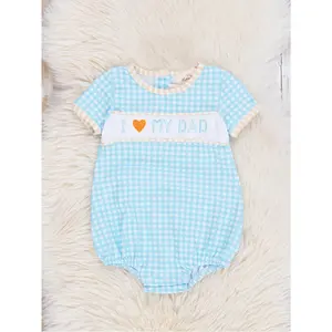 Love Dad Gingham Romper