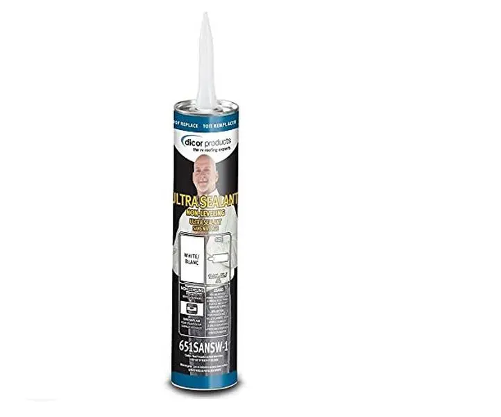 Dicor 651SANSW1 Ultra Strong Non-Leveling Sealant, 10.3 oz, White Polyether Sealant for RV Sealing, Weather Resistant Hardware Adhesive