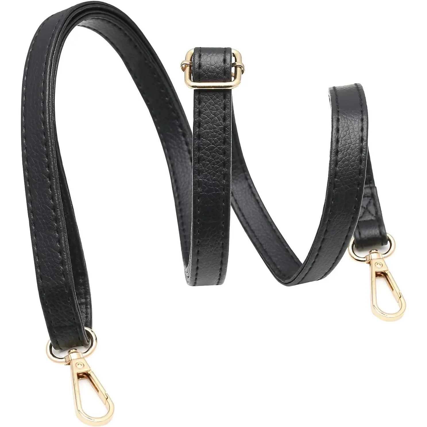 Purse replacement strap leather  strap adjustable, metal buckle, 30-55 inch