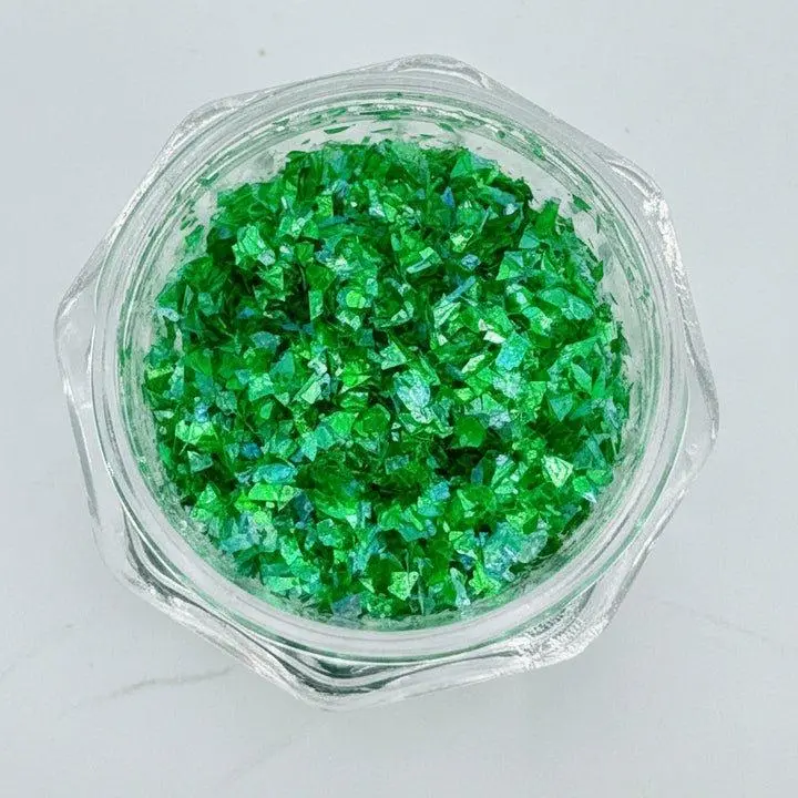 Green Emerald Color Micro Premium Pigment Flakes for UV Resin and Epoxy
