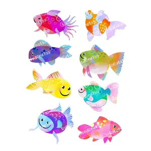 Aquarium Fish Waterslide Decals – Tropical Ocean Designs for Tumblers