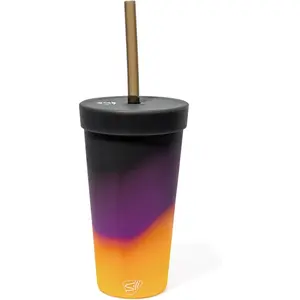 Silipint 22oz Rainbow Silicone Straw Tumbler – Premium LFGB-Certified, 100% Food-Grade Drinkware – Unbreakable, BPA-Free, Dishwasher Safe, Reusable Non-Toxic Cup – Colorful, Flexible & Durable Tumbler for Iced Coffee, Smoothies & Everyday Water Bottles