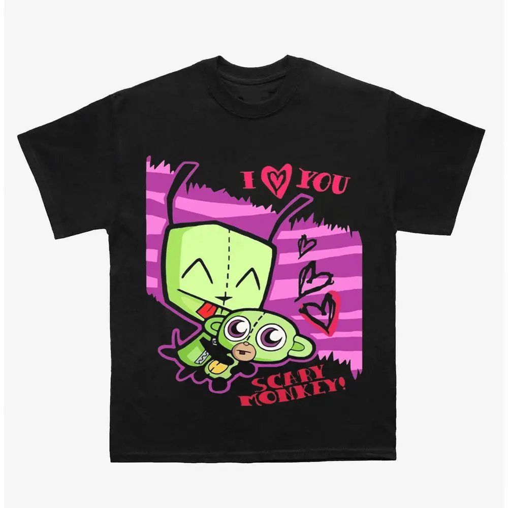Grim Adventures of Billy & Mandy Reaper Striped Thorn Heart T-Shirt