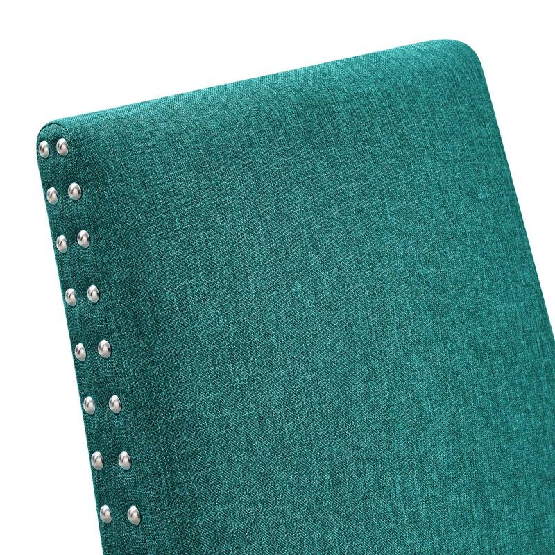 Modway Parcel Dining Upholstered Fabric Side Chair in Teal