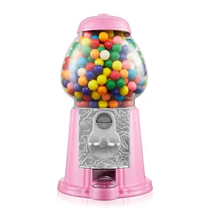 Olde Midway 12" Gumball Machine with Coin Bank - Pink, Antique-Style Bubble Gum Candy Dispenser