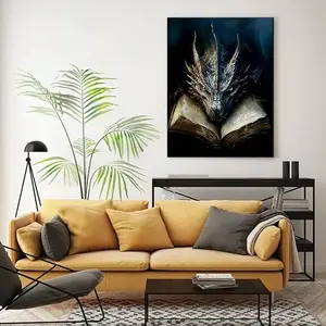 5D DIY Full Drill Square Diamond Painting Kit Mystical Dragon Reading Ancient Book Art Craft for Adults Home Wall Decor Diy Kits Cross Stitch Kit