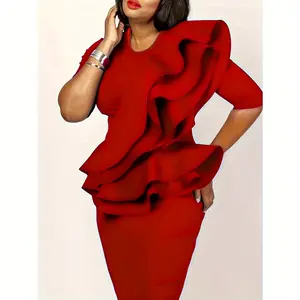 Sexy print patchwork perspective turtleneck pencil dress