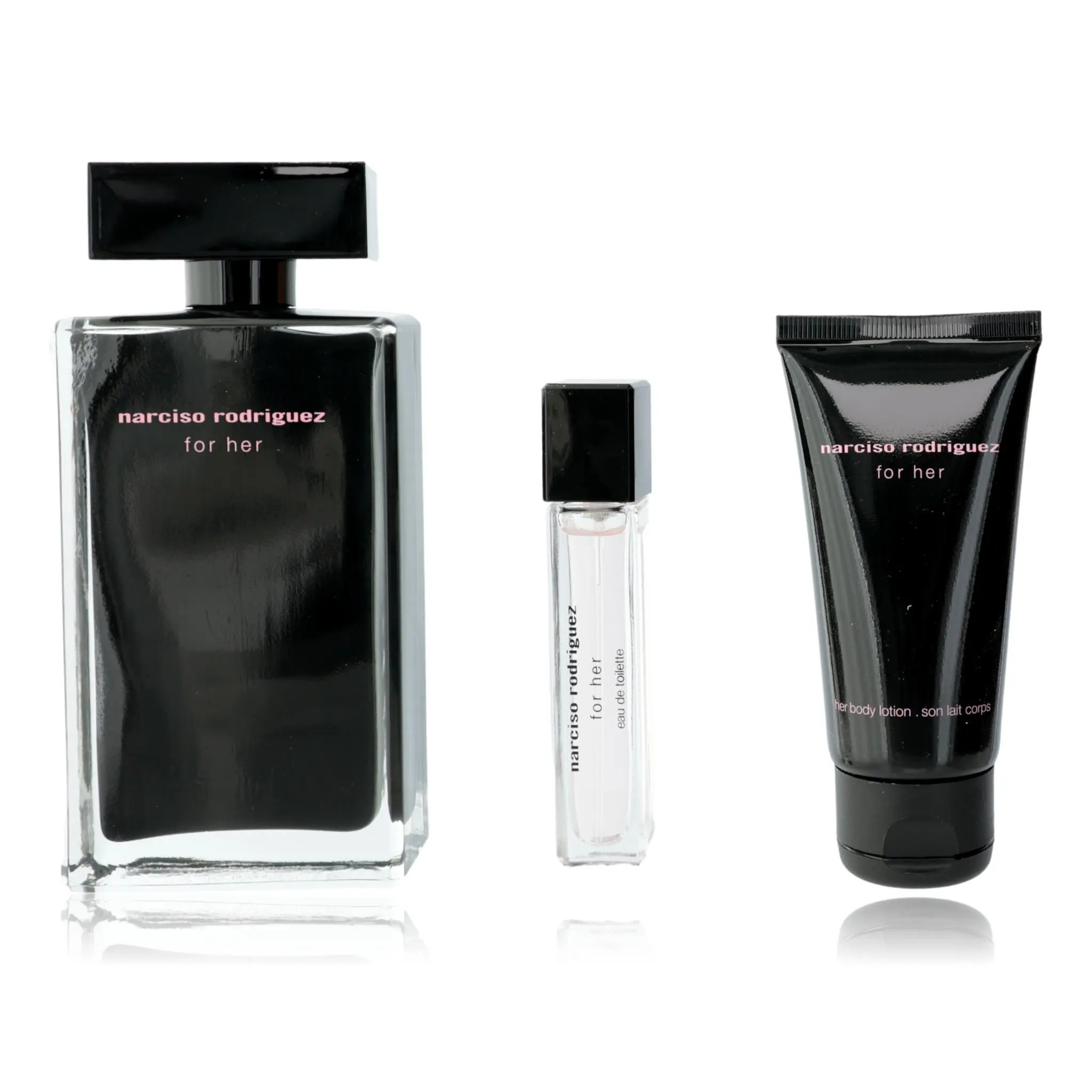 Narciso Rodriguez by Narciso Rodriguez for Women - 3 Pc Gift Set 3.3oz EDT Spray, 10ml EDT Spray, 1.6oz Body Lotion