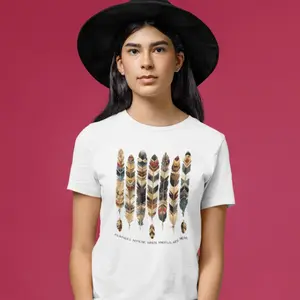 Native Feather Shirt, Indigenous Feather Hoodie, Native American Pride, Native Spritual Tee
