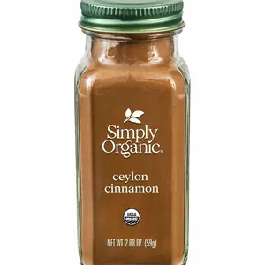 Organic Ceylon Ground Cinnamon, 2.08 Ounce, Non-GMO Organic Cinnamon Powder