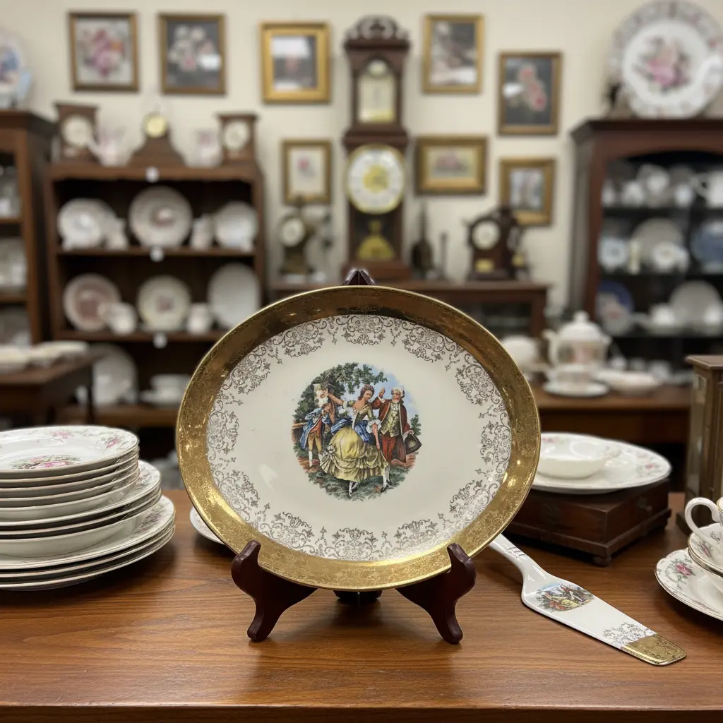 Sabin Crest-O-Gold Platter Set