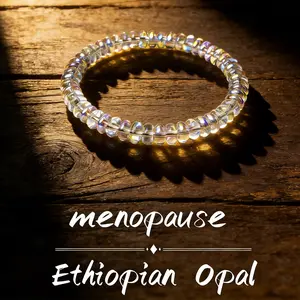Opal Glass Abacus Beads Bracelet European American Trendy Crystal Beaded Bangle Fashion Boho Jewelry