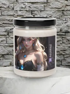 Aquarius Zodiac Sign Soy Candle 9 oz - for January February Birthday Celestial Symbol Star Sign Gift with Goddess Personality Astrology Horoscope