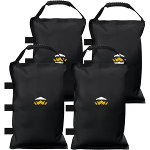 Sand Bags for Canopy  (112 LBS) Sandbags for Weight, Canopy Weights, Pop Up Tent Weights Bags, Black (Unfilled)
