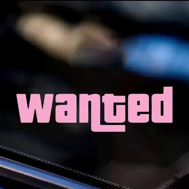 Wanted GTA High Quality Vinyl Decal