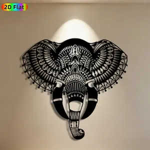 1pc Elephant Metal Wall Art, Intricate Elephant Statue Mural, Ideal Gift for New Year, Christmas, Animal Decor Enthusiasts, Rust-Resistant Metal Wall Decor Wall Sculptures, Perfect for Living Room Wall & Garden Fence, Exquisite Home Wall Art