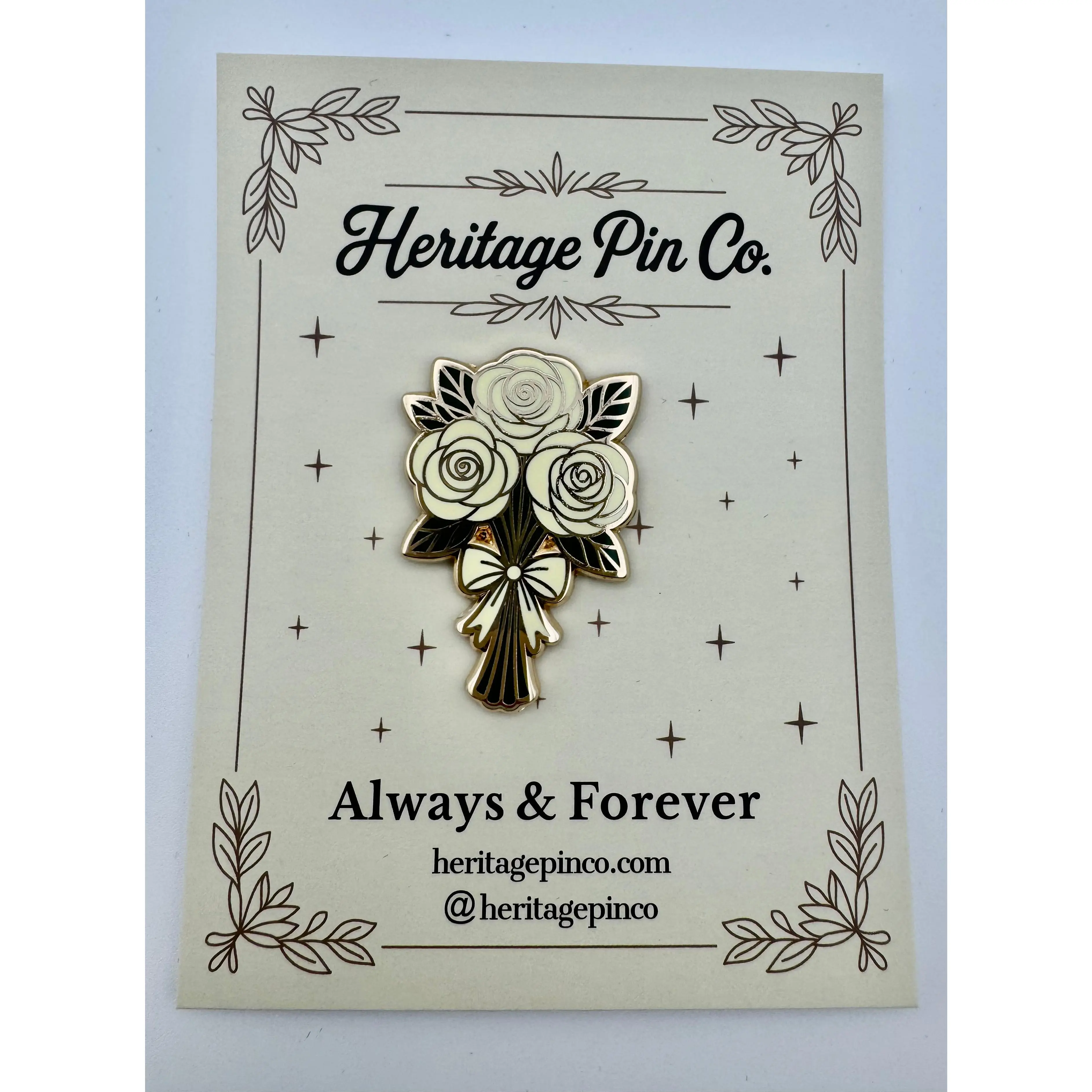 Floral Bouquet | Always & Forever Wedding Pin
