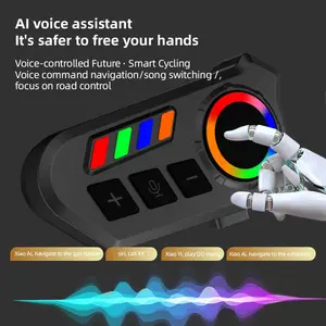 2026 Zinc Alloy Motorcycle Helmet Bluetooth Headset| 40 Hours Battery Life| IP65 Waterproof| RGB Colorful Lighting Effects| AI Voice Assistant bluetooth-compatible