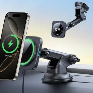 ESR for 15W MagSafe Car Mount Charger, for MagSafe Car Charger, Suction Cup Magnetic Wireless Car Charging, Dashboard Car Phone Mount for iPhone 17e/17/16/15/14/13/12, S26/S25, Pixel 10, Fast Charging